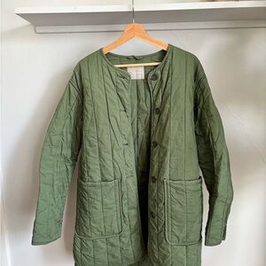 Everlane Green Quilted Jacket